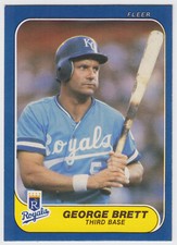 1986 Fleer - George Brett - #5 - Kansas City Royals - NrMt