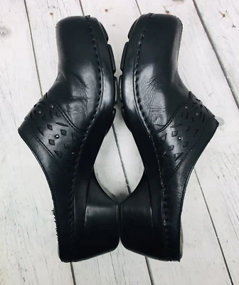 Dansko Shoes Womens Clogs Size 41 Black Leather Slip On Mule Studded - Image 1 of 4