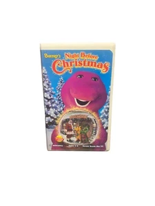 Barney’s Night Before Christmas VHS Video Tape VTG White Clamshell Case RARE! - Picture 1 of 5
