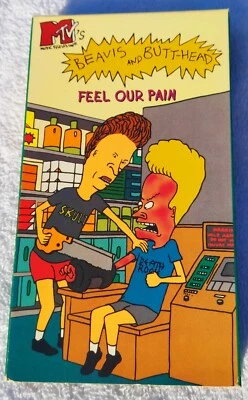 BEAVIS and BUTT-HEAD FEEL OUR PAIN VHS 1996 MTV VGC - Image 1 of 4