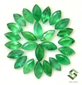 5x2.50 mm Natural Emerald Marquise Cut Lot 25 Pcs 3.43 CTS Calibrated Loose Gems - Picture 1 of 7