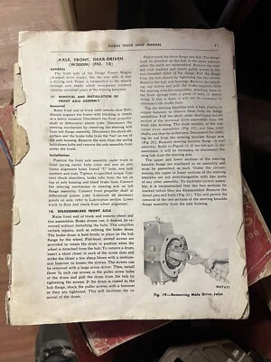 57 58 59 60 Dodge Truck D100 d200 d300 w100 barrido taller servicio manual de reparación Foto 1 de 4