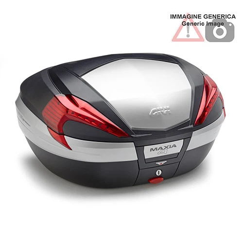 Valigia V56 MAXIA4 nera catadiottri rossi e finitura alluminio anodizzato GIVI - Immagine 1 di 1