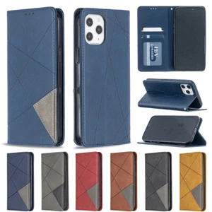 Coque iPhone 17 16 15 14 13 12 Pro Max XR Portefeuille Housse Etui Porte-Cartes - Picture 1 of 17