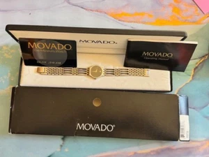 Movado Women's Esperanza Series Black Dial Two Tone Swiss Quartz Watch 0600456 - Picture 1 of 1