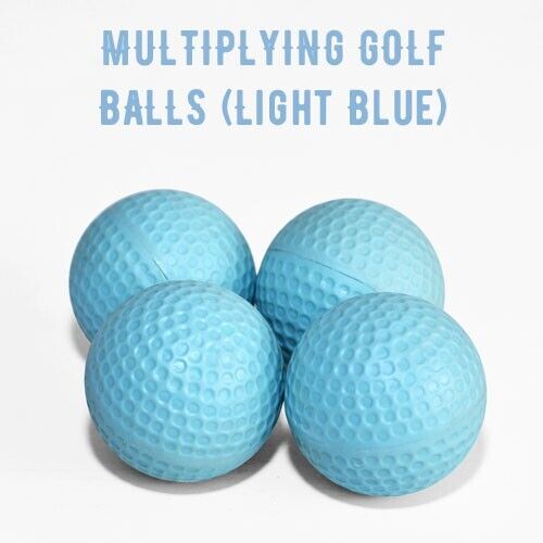 Set of 4 Multiplying Golf Balls Gimmick Ball Production Magic Trick (Light Blue)