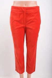 Boden Womans Red Velvet Crop Pants Trousers Size UK 8P US 4P NWT - Picture 1 of 6