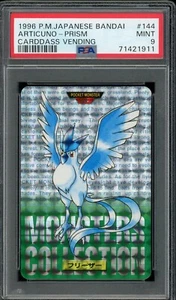 Pokémon Japanese Articuno PRISM Bandai Carddass Vending 1996 Green No. 144 PSA 9 - Picture 1 of 2