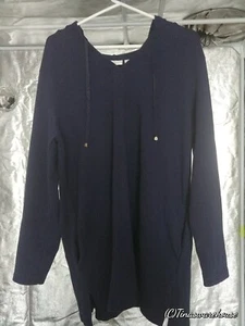 Long Sleeve Coat w/pockets - 1X - Color Dark Blue - D&Co - Picture 1 of 3