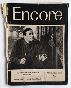 Vintage Encore Theatre Magazine Mar-Apr 1961 Robert Bolt Schools Teaching Cover - Picture 1 of 3