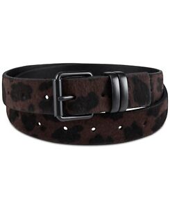 International Concepts Mens Leopard Faux Leather Belt Medium 34 - 36