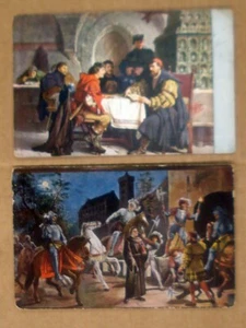 Luther at Wartburg Lot of 2 Vtg Postcards Art Paintings Reformation Religious - Picture 1 of 3