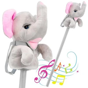 Kids Hobby Horse Toy Elephant with Sounds Children Horse Toys for Girls & Boys - Picture 1 of 6