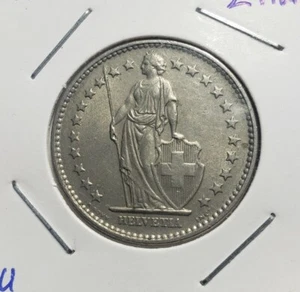 Schweiz 1968 2 Franken Stempelglanz ++ sehr saubere scharfe Münze - Bild 1 von 2