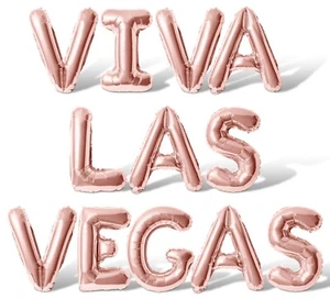 VIVA LAS VEGAS Letter Balloon Banner - Bachelorette & Bachelor Party Decorations - Picture 1 of 55