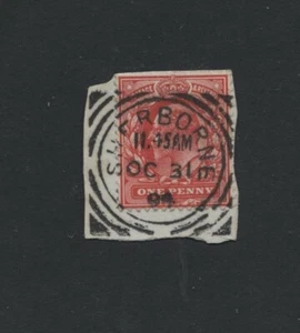 1902 1d SCARLET KEVII VERY FINE USED 'SHERBORNE' DORSET SQUARED-CIRCLE. SG 219 - Picture 1 of 1