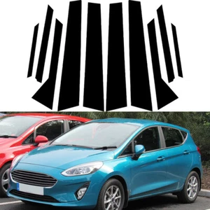 Passend für Ford Fiesta 2008-2019 Fenster Säule Pfosten Blende Tür Aufkleber Decal Schwarz - Bild 1 von 11