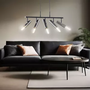 Lampadario Binario Faretti Spot da Pavimento 5 Fiamma Mobile H 140 CM - Foto 1 di 5