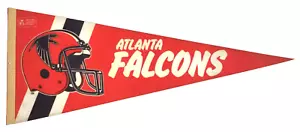 NFL Atlanta Falcons pennant in feltro vintage anni 80 grande 28 pollici - Foto 1 di 5