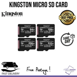 Kingston Memory Card SDHC Class10 MicroSD Card 100Mbps SDXC Canvas Select Plus - Picture 1 of 5