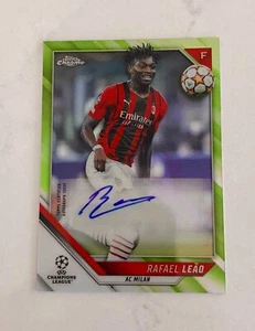 2021/22 Topps Chrome UEFA Rafael Leao Green 22/99 Auto - Picture 1 of 2
