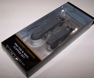 Gentleman's Quarters Pro Toe & Nail Ultra Sharp Clipper Set GREY/SILVER ~ NEW - Picture 1 of 3