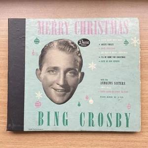 Bing Crosby Merry Christmas 4-78 rpm Original 1945 Decca A-550 Album Set - Picture 1 of 8