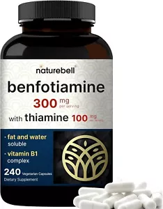 Benfotiamine 300Mg | 240 Veggie Capsules, Essential B1 Benfotiamine Supplement - Picture 1 of 6