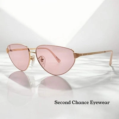 Винтажные солнцезащитные очки Tura MOD-204 PCH с новыми однотонными розовыми индивидуальными линзами - Япония - 59 мм - Изображение 1 из 4