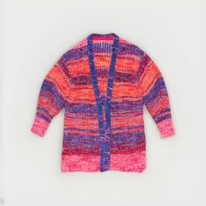 Free People Dreaming Again Berry Blast Combo Multi Knit Cardigan Sweater X-Small - Picture 1 of 8