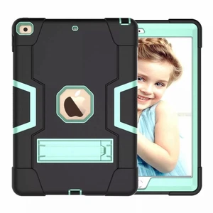 Shockproof Rugged Case for iPad Mini 4/5 Heavy Duty Stand Cover – Black Cyan - Picture 1 of 7