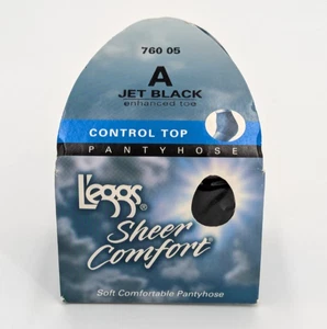 Pantimedias de Colección 1 Legg Transparente Control Confort Top Negro Jet Talla A Puntera Mejorada - Imagen 1 de 5