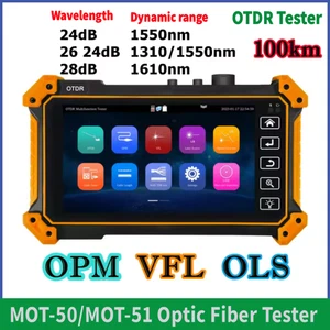 MOT-50/51 OTDR Tester Optic Fiber Tester 5.55" Touch Screen OTDR OPM VFL Optic - Picture 1 of 25