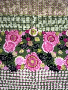 Vera Bradley Wool Scarf Wrap Olivia Pink Floral Soft Fringe - Picture 1 of 11