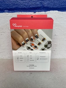 NailPOP Print Cartridge Medium Nail Tip Size Non-Transparent 30 Sheet Cartridge - Picture 1 of 6