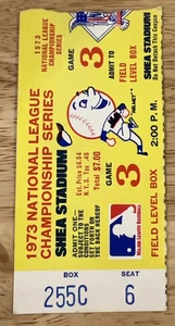 1973 NLCS Game 3 Pete Rose Bud Harrelson FIGHT Ticket Stub Mets Reds - Picture 1 of 2