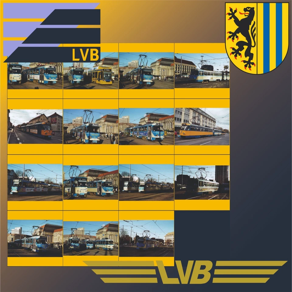 15 Fotos, LVB, T4D, T4D-M, Linie 3-37, 1990-2000er - Bild 1 von 1