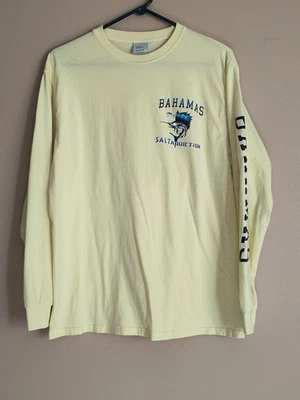 Camiseta para mujer Banana Bay Bahamas Salt Addiction Marlin gráfica manga larga L Foto 1 de 4