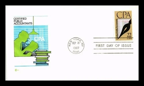 CPA CERTFIED PUBLIC ACCOUNTANTS 1987 SCARCE COVERCRAFT CACHET FDC VF UNADDR - Image 1 of 1