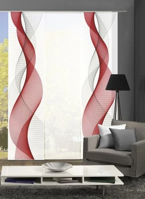 3er-Set Schiebegardine DILAILA, blickdicht, Höhe 245 cm, rot WFI - Bild 1 von 3