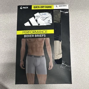 NUOVO 4 PACK BOXER UOMO ADIDAS QUICK DRY PERFORMANCE SLIP TAGLIA LARGE - Foto 1 di 7