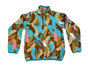Patagonia Synchilla Snap T Fleece Feather Allover Print Womens Size Small - Picture 1 of 5