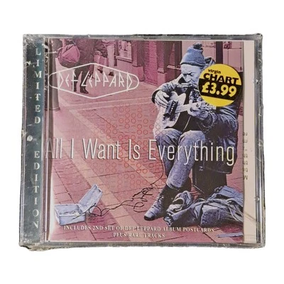 Def Leppard - All I Want Is Everything 1996 Ltd Ed  CD + Cards STILL SEALED - Imagem 1 de 3
