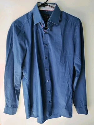 OLYMP Level 5 Body Fit Men's Dark Blue Button front Shirt 15 3/4 / 40 - Image 1 of 4