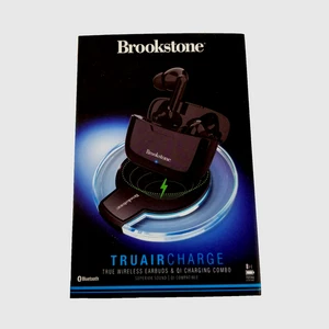 Combo de auriculares inalámbricos y carga Brookstone TRUAIR Charge True Air negros nuevos - Imagen 1 de 3
