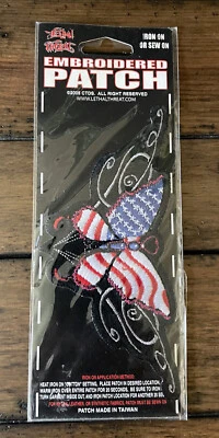 Adesivo de borboleta Lethal Threats - Adesivo bordado para passar ou costurar borboleta - Imagem 1 de 3