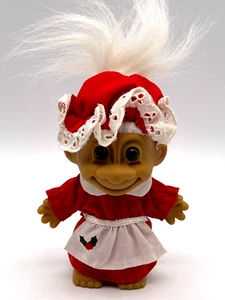 Russ Vintage Mrs Santa Claus Troll Christmas Doll 5” Tall - Picture 1 of 4