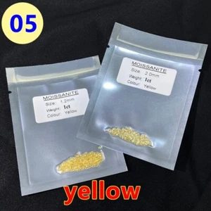 0.8-3.0mm Yellow VVS1 Round Loose Moissanite Stone Excellent Pass Diamond Test - Picture 1 of 8