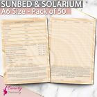 Sunbed Client Record Card Consultation Form PREMIUM Tanning Salon x50