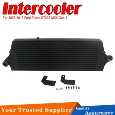 Black Front Mount Aluminum Intercooler For 2005-10 Ford Focus ST225 MK2 Gen3 - Image 1 of 4